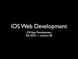 iOS Web Development